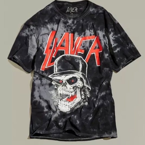 Slayer World Sacrifice Tour 1989 Black Tie Dye Band T-Shirt - Picture 7 of 9